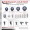 Service Caster 35 Inch Blue Polyurethane Wheel Swivel 58 Inch Threaded Stem Caster Set 2 Brakes SCC SCC-TS20S3514-PPUB-BLUE-58212-2-TLB2 - alternate 2